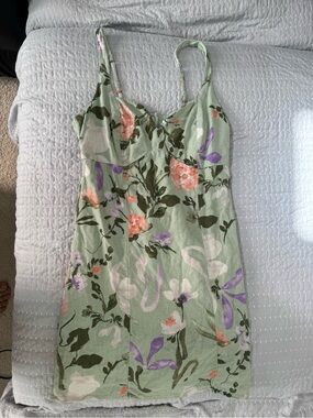 Abercrombie & Fitch Light Green Floral Mini Dress
